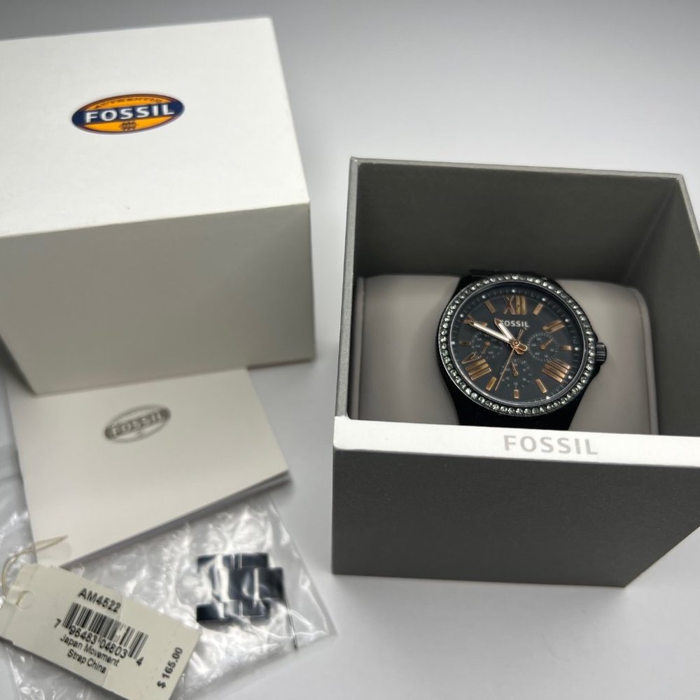 Fossil | Cecile Multi-Function Black And Rose Gol… - image 7